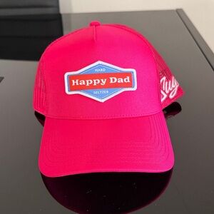 NEW Happy Dad Hot Pink Trucker Hat